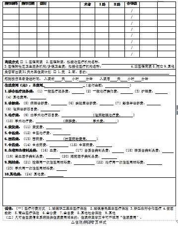 病案首页样式图2